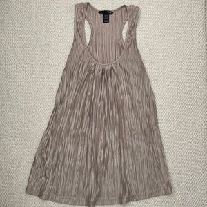 Textured matte gold sleeveless top